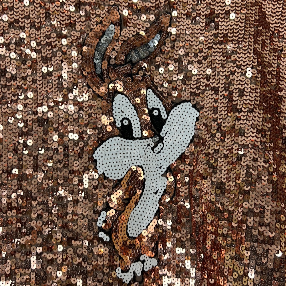 Bugs Bunny Sequins Long Sleeve Kids Shirt Sz small - Picture 2 of 3